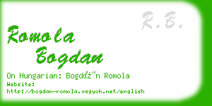 romola bogdan business card
